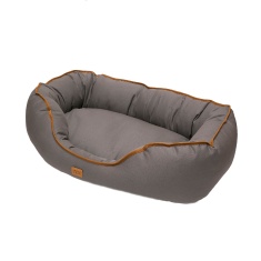 Cama Lisa Oval Sarja para Cães e Gatos Cinza