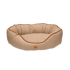 Cama Lisa Oval Sarja para Cães e Gatos Caqui