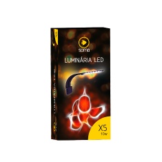 Luminária LED 10W X5 Preta para Aquário Soma - 220 v