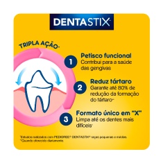 Petisco Pedigree Dentastix Cuidado Oral Para Cães Adultos Raças Grandes 7 Unidades