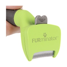 Rasqueadeira Furminator Verde para Cães de Pequeno Porte e Pelo Curto