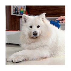 Rasqueadeira Furminator Azul para Cães de Grande Porte e Pelo Longo