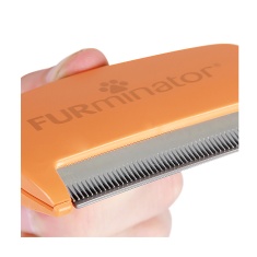 Rasqueadeira Furminator Laranja para Cães de Médio Porte e Pelo Curto