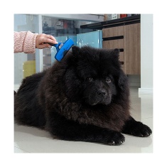 Rasqueadeira Furminator Azul para Cães de Grande Porte e Pelo Curto
