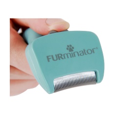 Rasqueadeira Furminator Verde Pequeno para Gatos de Pelo Longo