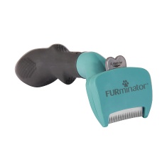 Rasqueadeira Furminator Verde Pequena para Gatos de Pelo Curto
