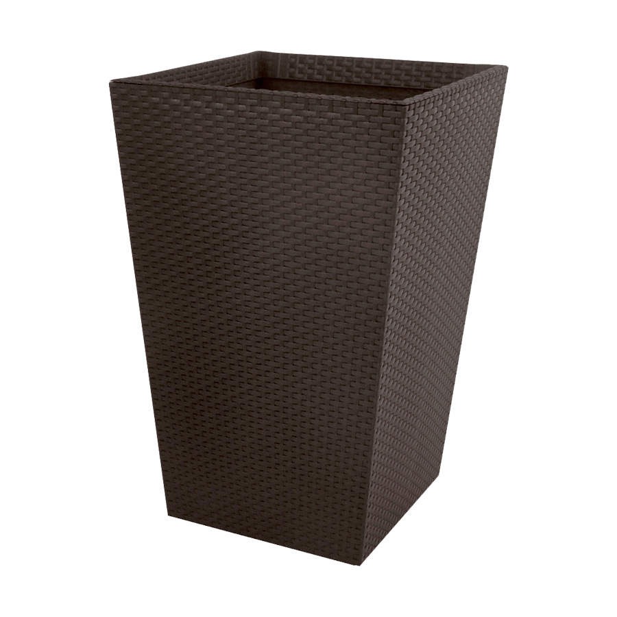 Keter - Vaso da giardino in cemento quadrato effetto calcestruzzo 48 c