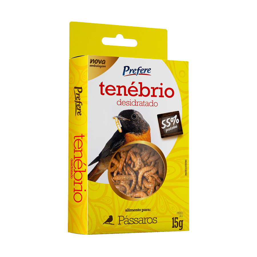 Alimento para Pássaros Tenébrio Desidratado Prefere 15g