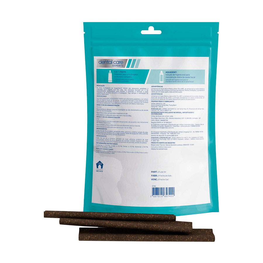 Tiras Mastigáveis VeggieDent Fresh para Cães Acima de 30 kg