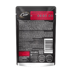 Ração Úmida Cesar Sachê Cortes Selecionados Carne Assada ao Molho para Cães Adultos 85g