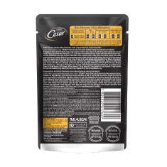 Ração Úmida Cesar Sachê Cortes Selecionados Frango Marinado ao Molho Para Cães Adultos 85 g