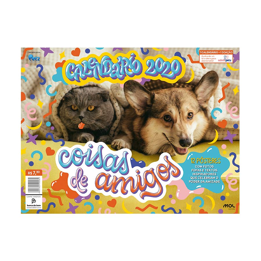 Calendário Petz Coisas de Amigos 2020
