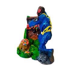 Decoração Lester Mergulhador com Tesouro para Aquários