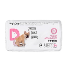 Fralda Higiênica Dogs Care Ecofralda para Cães Fêmeas 24 unidades