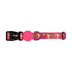 Coleira Zooz Snoopy Pink Flower para Cães