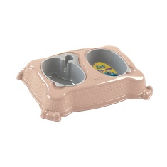 Comedouro Plast Pet New Pratic Bege