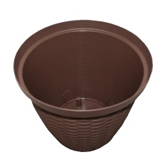 Cachepô Okla Rattan Tabaco