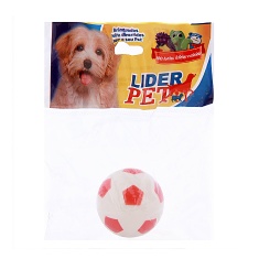 Brinquedo Líder Pet Bola de Futebol Pequena para Cães - Cores Sortidas