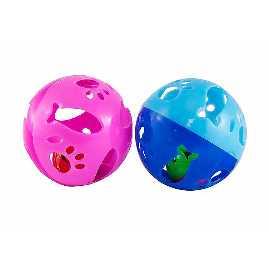 Brinquedo para Gatos Western Bola de Plástico com Guizo - Cores Sortidas