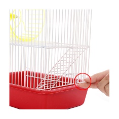 Gaiola Monaco Top para Hamster Vermelha
