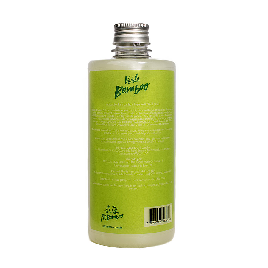 Shampoo PetBamboo Biodegradável para Cães e Gatos 500ml