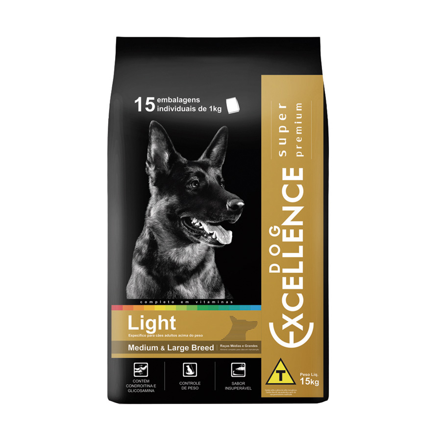 Ração Excellence Light para Cães de Médio e Grande Porte Sabor Frango 15kg