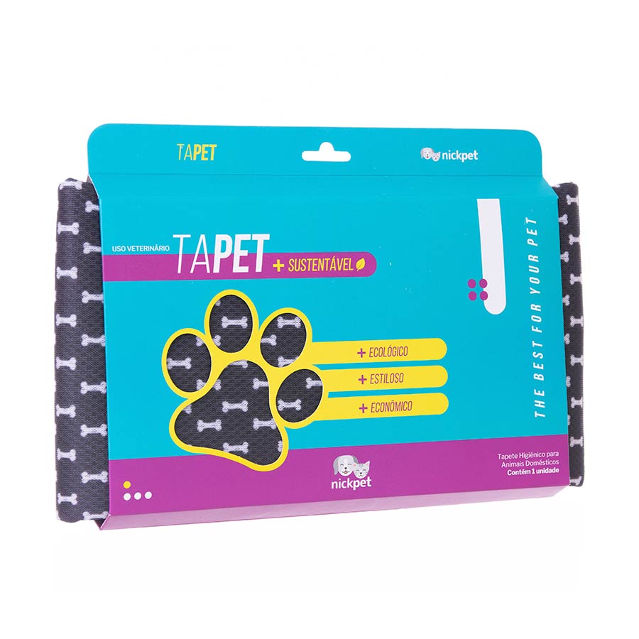 Tapete Higiênico Lavável Nickpet Black para Cães Tamanho G
