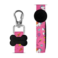 Guia MeuAuAu Unicórnio Rosa para Cães - M/G