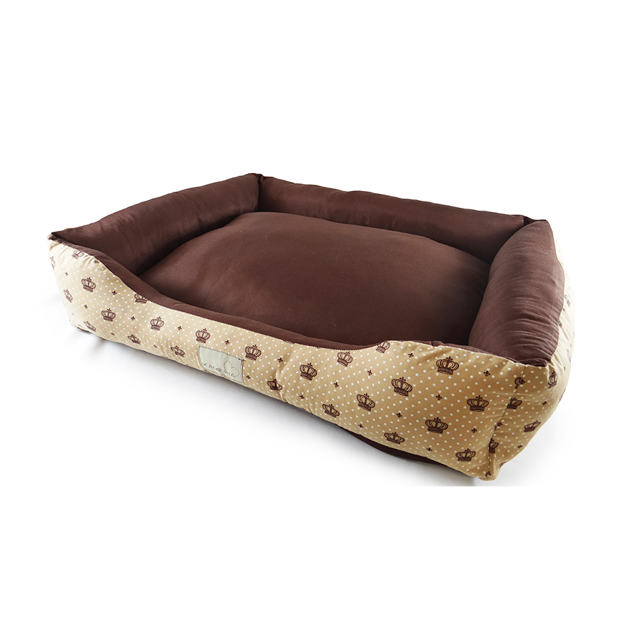 Cama Kaminha Basic Coroa Bege para Cães e Gatos