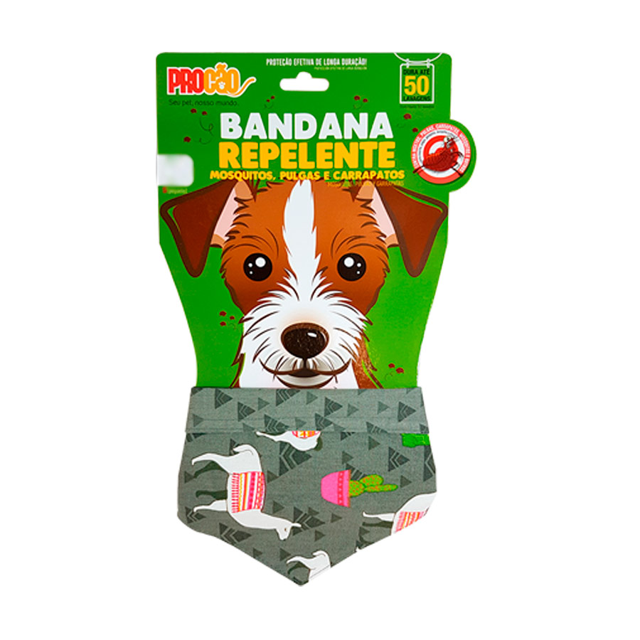 Bandana Repelente Procão para Cães - Estampas Sortidas