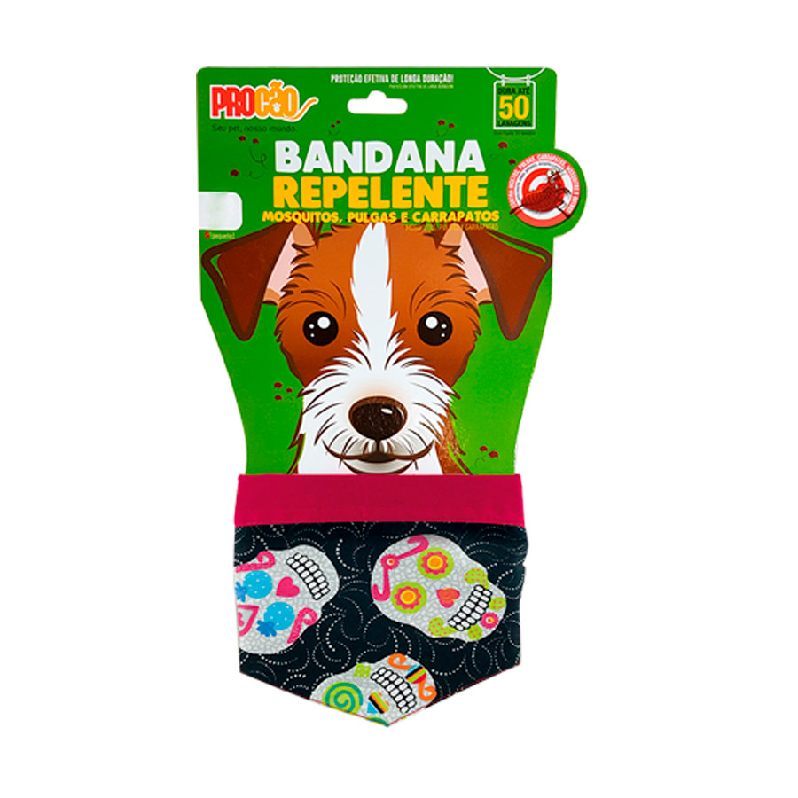 Bandana Repelente Procão para Cães - Estampas Sortidas