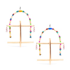Brinquedo Passaritos Toys Para Pássaros Trapézio Duplo Colorido