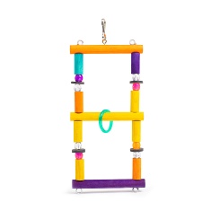Brinquedo Passaritos Toys Para Pássaros Escada Argola Tamanho P