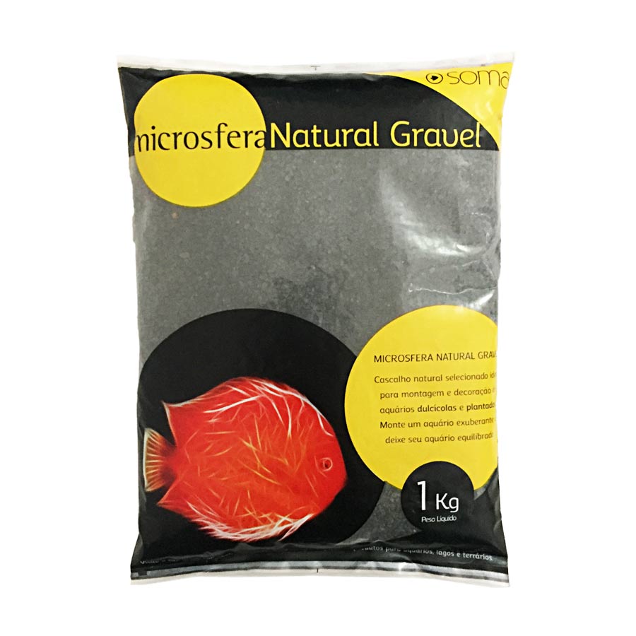 Substrato Soma Microsfera Natural Gravel Diamond Black 1-2mm