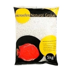 Substrato Soma Microsfera Natural Gravel Pebble White para Aquários 5kg - 2-3 mm