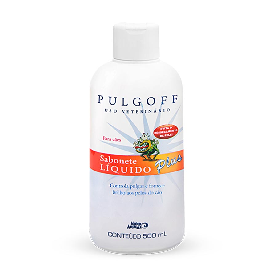 Sabonete Líquido Mundo Animal Pulgoff Plus para Cães 500ml