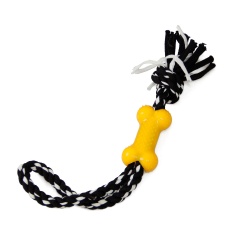 Brinquedo Napi Mordedor Corda com Osso para Cães - Cores Sortidas