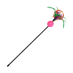 Brinquedo Napi Vara Bola e Penas para Gatos - Cores Sortidas