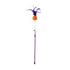 Brinquedo Napi Vara Bola Pompom e Penas para Gatos - Cores Sortidas