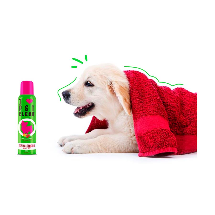 Banho a Seco Dry Shampoo Pet Clean para Cães e Gatos 150ml