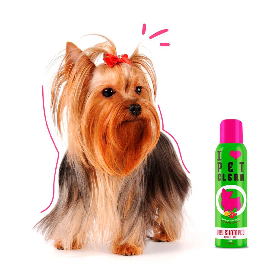 Banho a Seco Dry Shampoo Pet Clean para Cães e Gatos 150ml