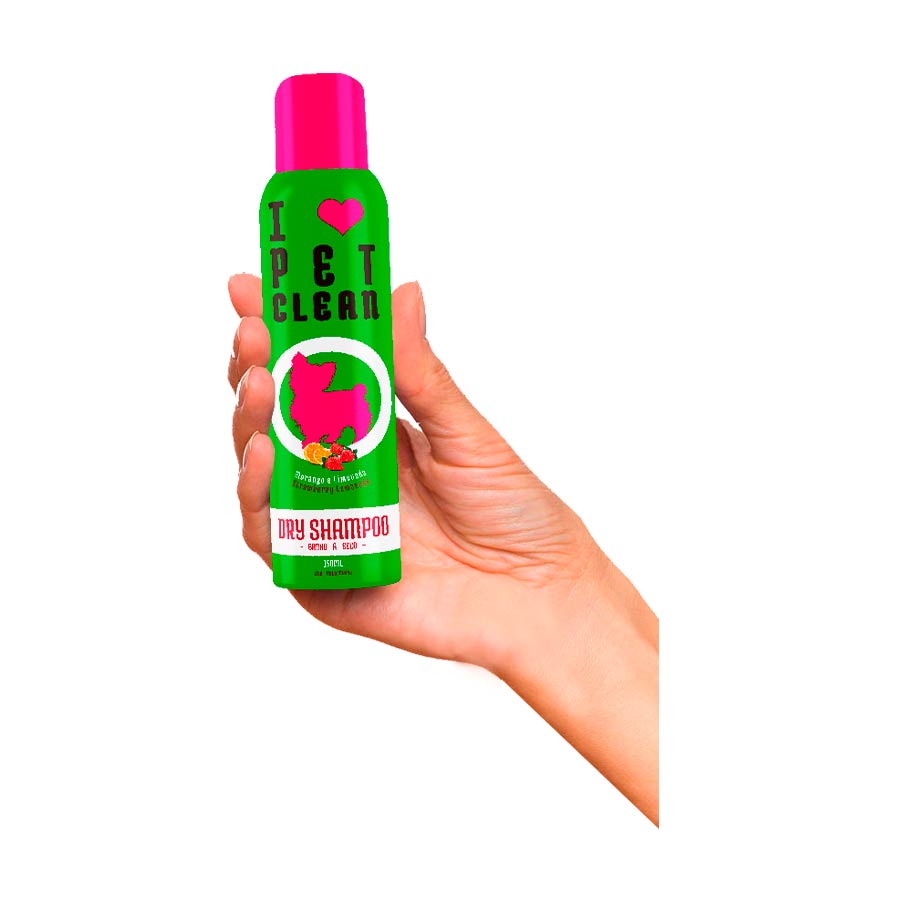 Banho a Seco Dry Shampoo Pet Clean para Cães e Gatos 150ml
