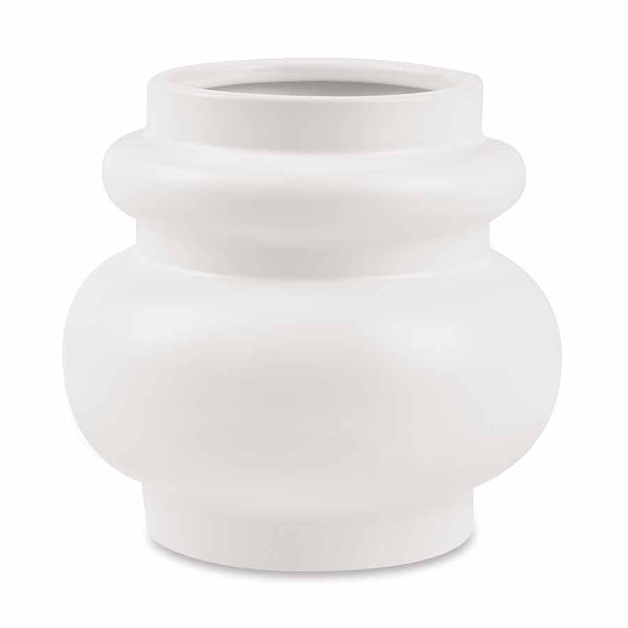 Vaso Mart Cerâmica Branco 15x16
