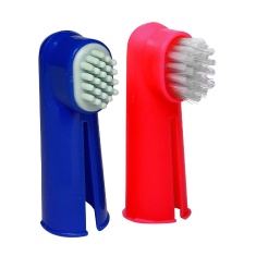 Kit Dental Napi com 2 Dedeiras para Cães e Gatos - Cores Sortidas