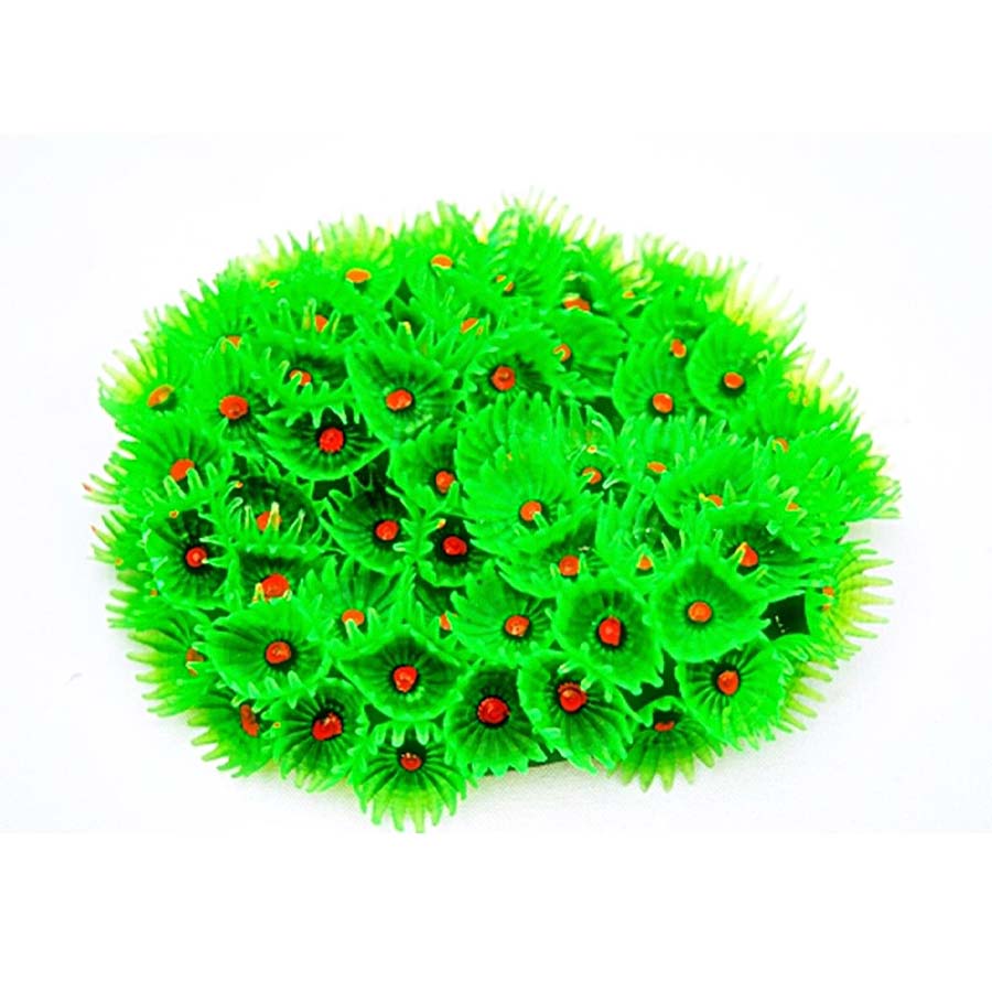 Enfeite de Silicone Soma Coral Zoanthus Colonia Verde