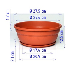 Cuia Vic com Prato Desli Terracota