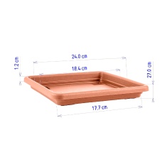 Prato Desli para Vaso Milão Terracota - Tam 26