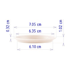 Prato Desli N7 para Vasos Branco Mini