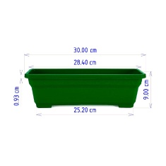 Floreira Desli Vicenza Verde Escuro 30cm