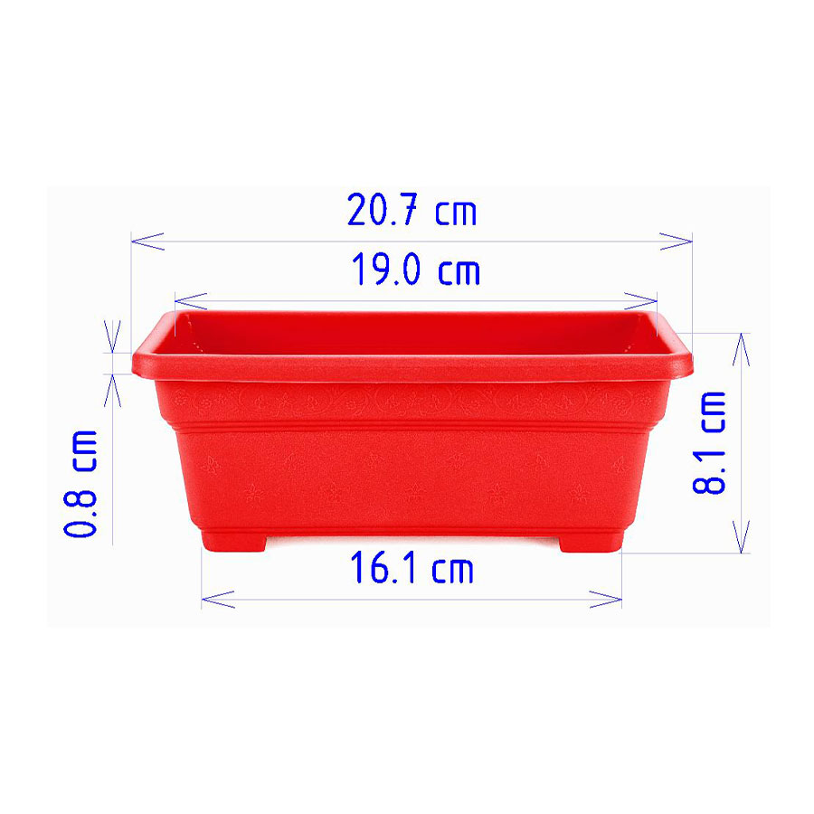 Floreira Desli Vicenza Vermelha